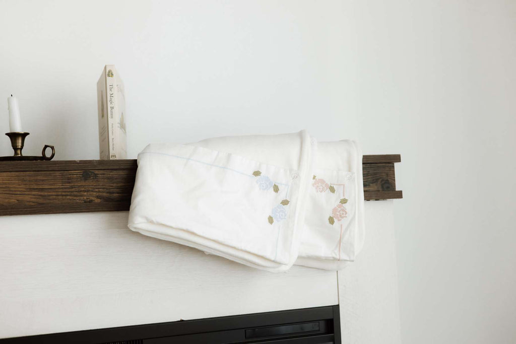 Liberty Floral Layette Set-Cream/Blue