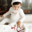 Heart Typography Layette Set - White/Red