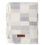 Abstract Square Sherpa Blanket - Steel Blue Blocks