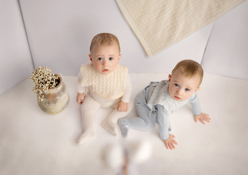 Knit Pointelle Set - Cream Melange