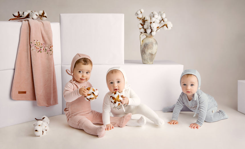 Embroidered Garden Bonnet - Rose Clay