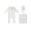 Double Embroidery Layette Set - Warm White/Lavender