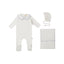 Double Embroidery Layette Set - Warm White/Blue