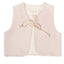 Embroidered Bows Placement Sherpa Vest - Rose Clay