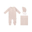 Embroidered Bows Placement Layette Set - Rose Clay Bows