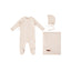 Floral Squares Layette Set - Mauve