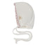 Scalloped Collar Bonnet - White/Lavender