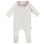Scalloped Collar Footie - White/Lavender