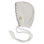 Scalloped Collar Bonnet - White/Grey