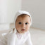 Scalloped Collar Layette Set - White/Lavender