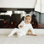 Double Embroidery Layette Set - Warm White/Blue