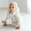 Abstract Square Sherpa Jacket and Beanie - Steel Blue Blocks