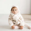 Abstract Square Sherpa Jacket and Beanie - Misty Rose Blocks