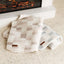 Abstract Square Sherpa Blanket - Misty Rose Blocks