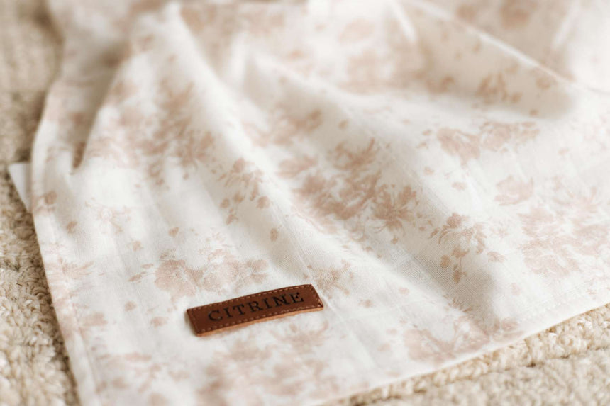 Tonal Floral Layette Set - Pink/White