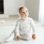 Tonal Floral Layette Set - Blue/White