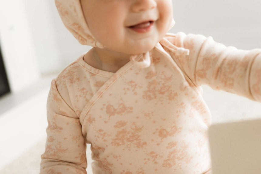 Tonal Floral Layette Set - Pink Tonal