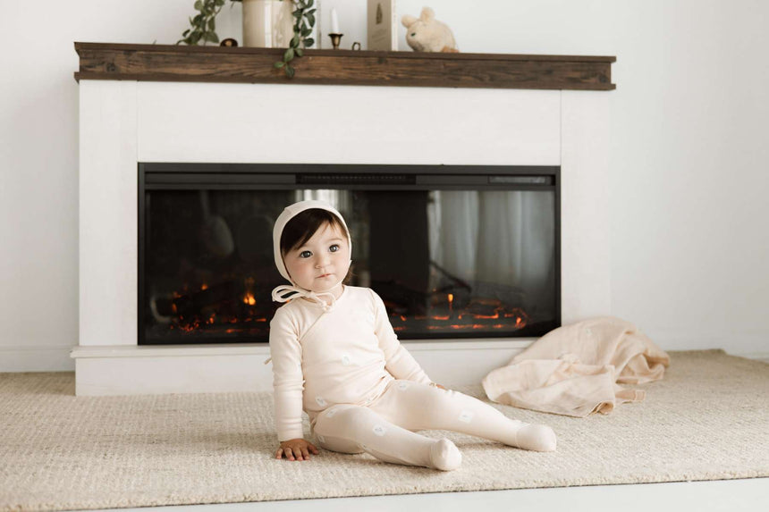 Tonal Floral Layette Set - Pink Tonal