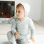 Floral Squares Layette Set - Blue
