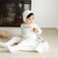 Heart Typography Footie - White/Red