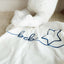 Heart Typography Layette Set - White/Blue
