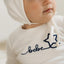 Heart Typography Footie - White/Blue