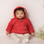 Openwork Jacket and Beanie Red