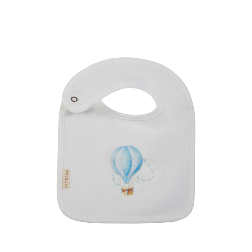 Hot Air Balloon Bib White/Blue