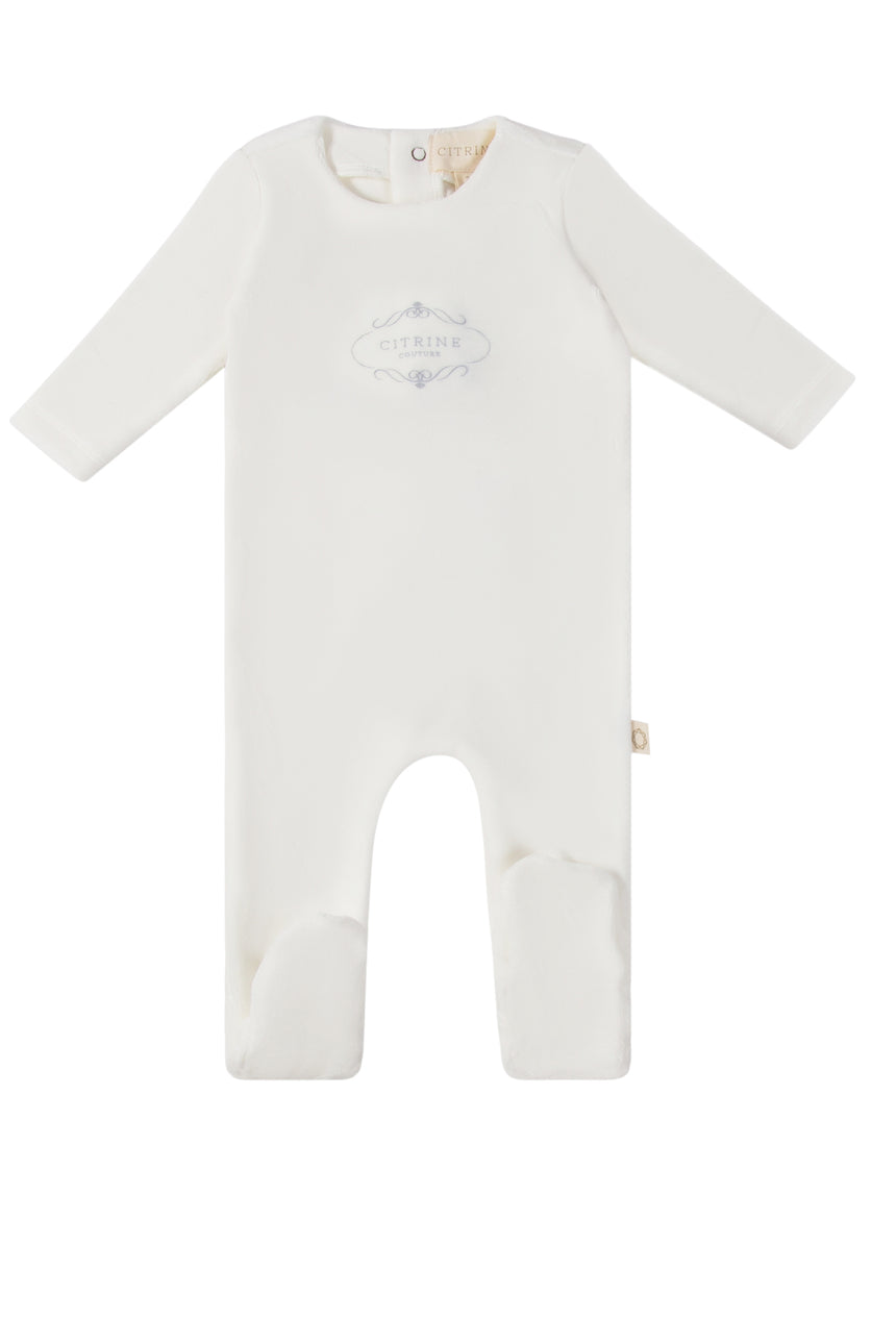 Citrine Frame Footie - White/Cloud Blue