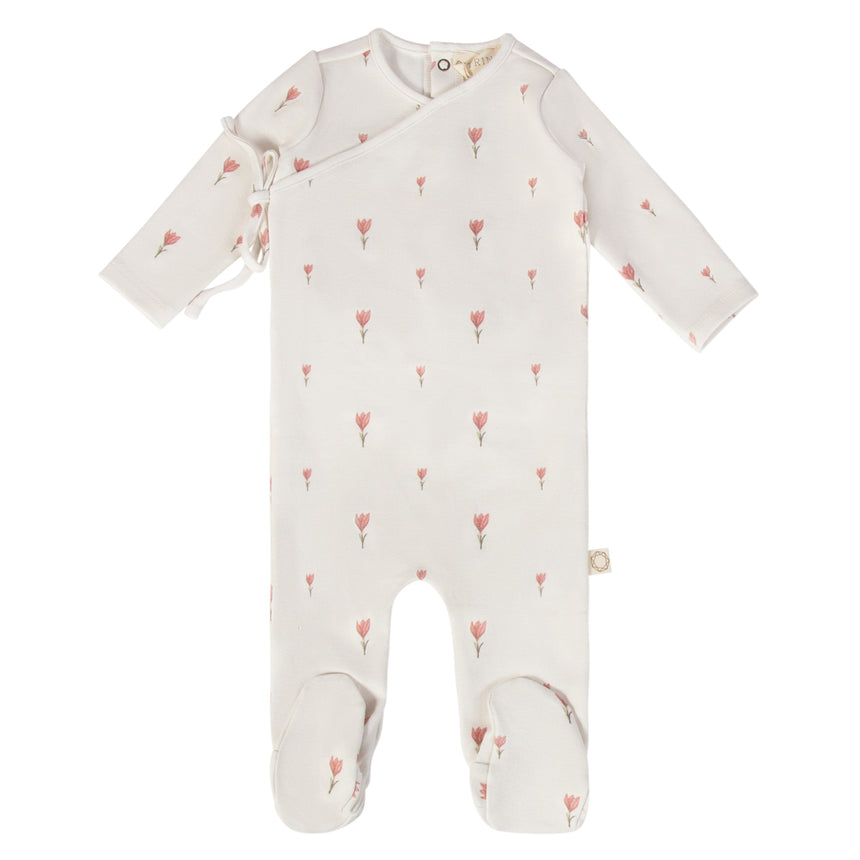 Crocus Flower Footie - Red