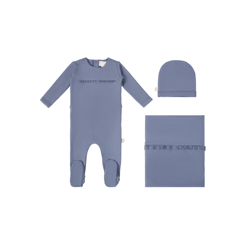 Citrine Logo Layette Set - Navy