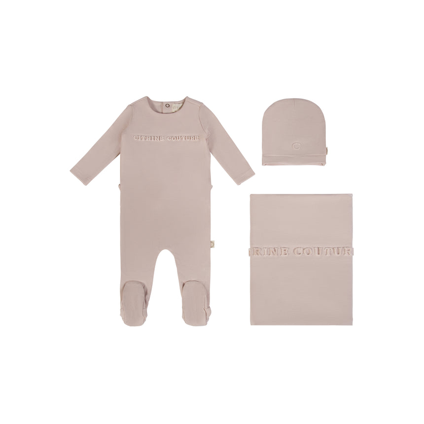 Citrine Logo Layette Set - Lavender