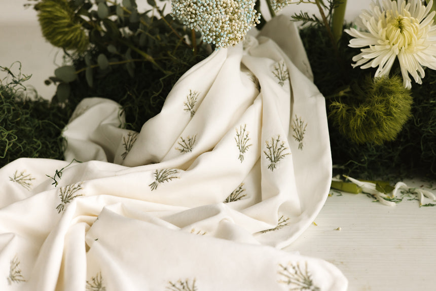 Floral Patch Layette Set - White/Yellow