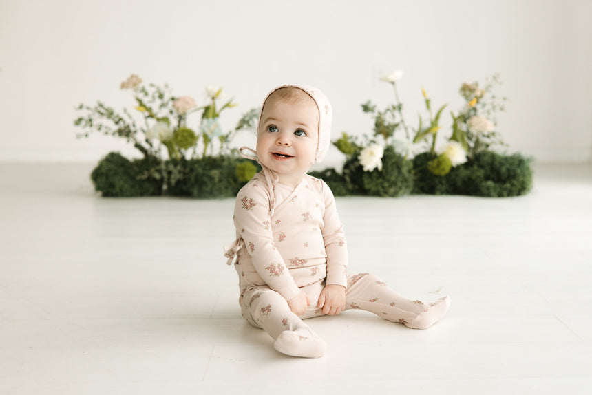 Blueberry Bunches Footie Set - Lavender Tonal