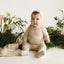 Lace Eyelet Layette Set - Oat Tonal