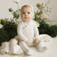 Floral Edge Wrap Layette Set - White Pink