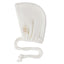 Double Embroidery Bonnet - Warm White/Blue