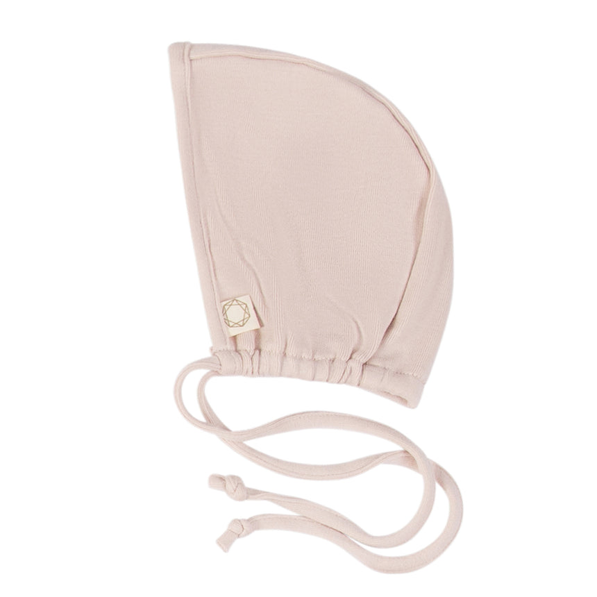 Embroidered Bows Placement Bonnet - Rose Clay Dots