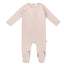Embroidered Bows Placement Footie - Rose Clay Bows