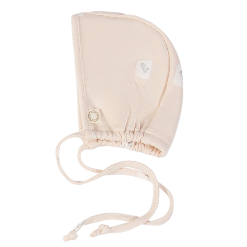 Floral Squares Bonnet - Mauve