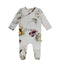 Floral Hand Paint Footie White/Pink