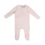 Lace Trim Footie - Pink