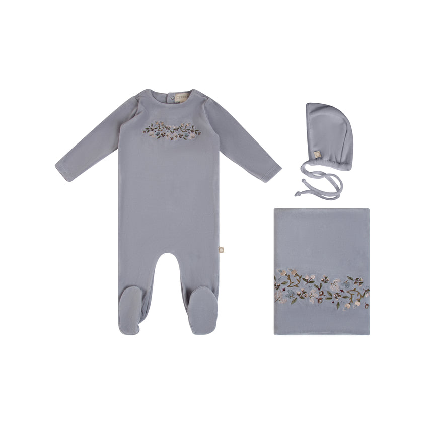 Embroidered Garden Set - Cloud Blue