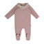 Mini Daisy Velour Footie - Misty Rose