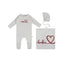 Heart Typography Set - White/Red