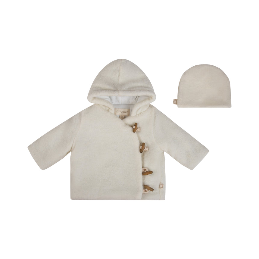 Wool Jacket and Beanie - Off White