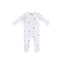 Blueberry Bunches Footie - Lavender White