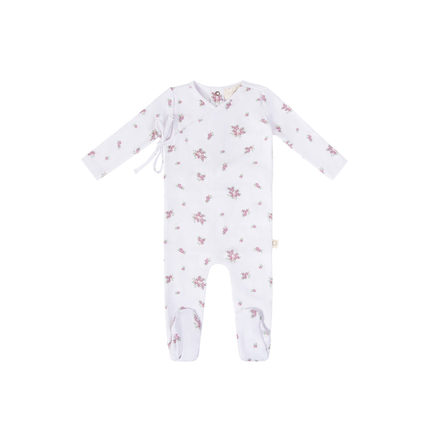 Blueberry Bunches Footie - Lavender White