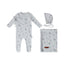 Blueberry Bunches Layette Set - Medium Blue/Blue