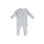 Blueberry Bunches Footie - Medium Blue/Blue